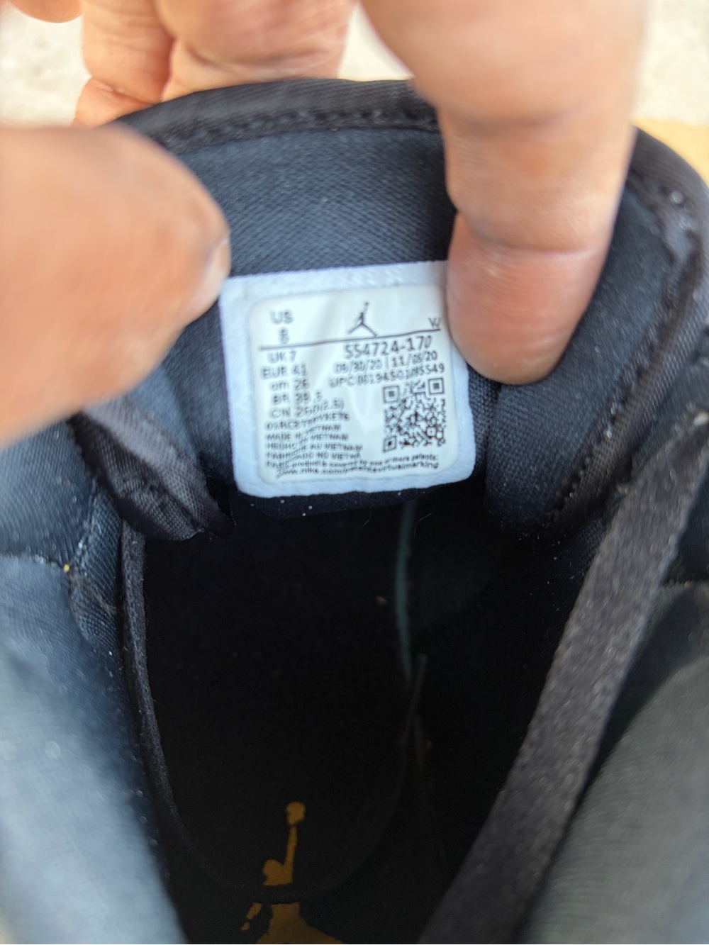 Jordan Black High-Top Sneakers - Picture 7 of 10